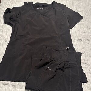 Women's Black Scrub Top and pants